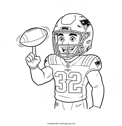 TreVeyon Henderson Cartoon Spin Coloring Page