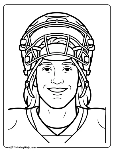 Trevor Lawrence Helmet Smile Coloring Page
