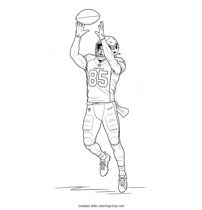 Trey McBride High Pass Catch Coloring Page