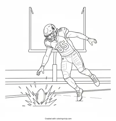 Trey McBride Touchdown Celebration Coloring Page