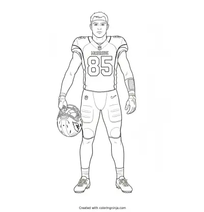 Trey McBride Player Portrait Coloring Page