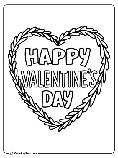 Valentine's Day Coloring Page