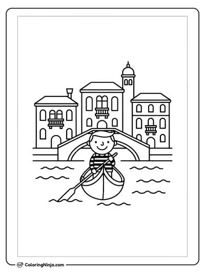 Venice Coloring Page