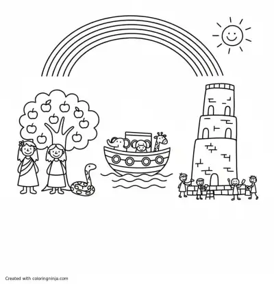 A coloring page of Você conhece o livro de Genises?