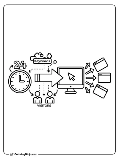 Friendly Business Helper Online Coloring Page
