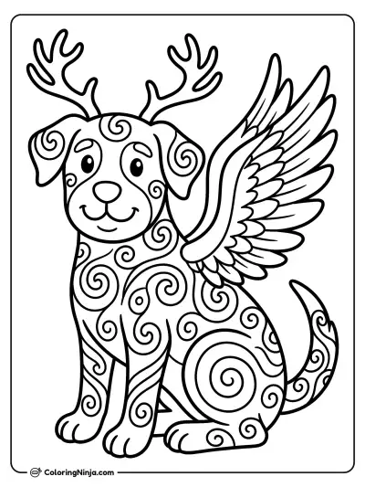 Alebrije de perro con cuernos