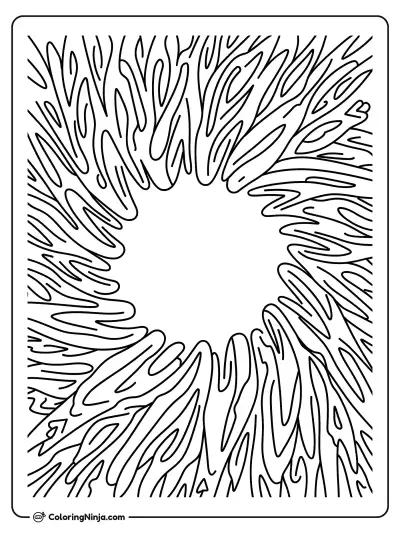 Whimsical Geometric Pattern Coloring Page