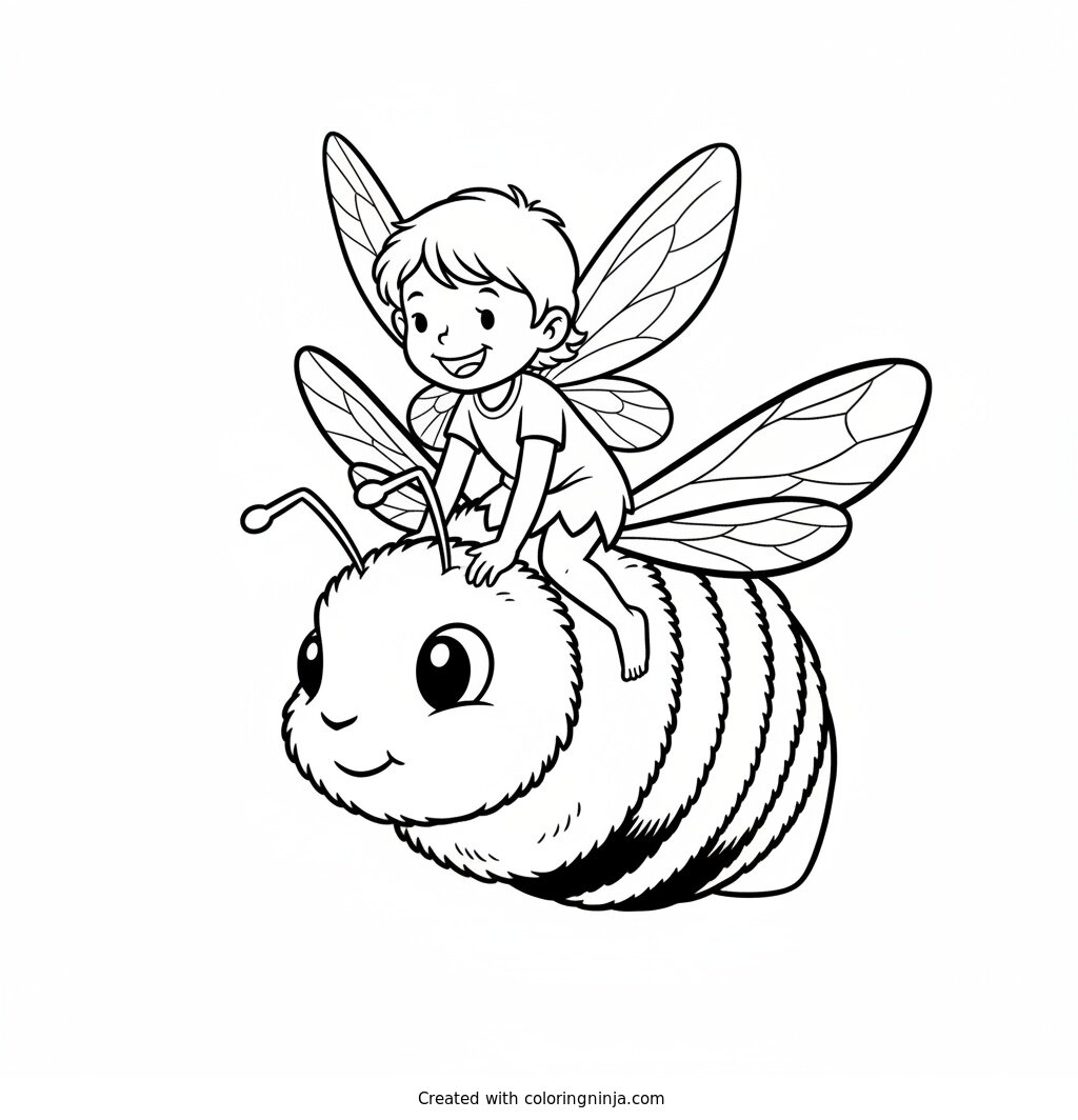 Bumblebee Air Express Voyage Coloring Page
