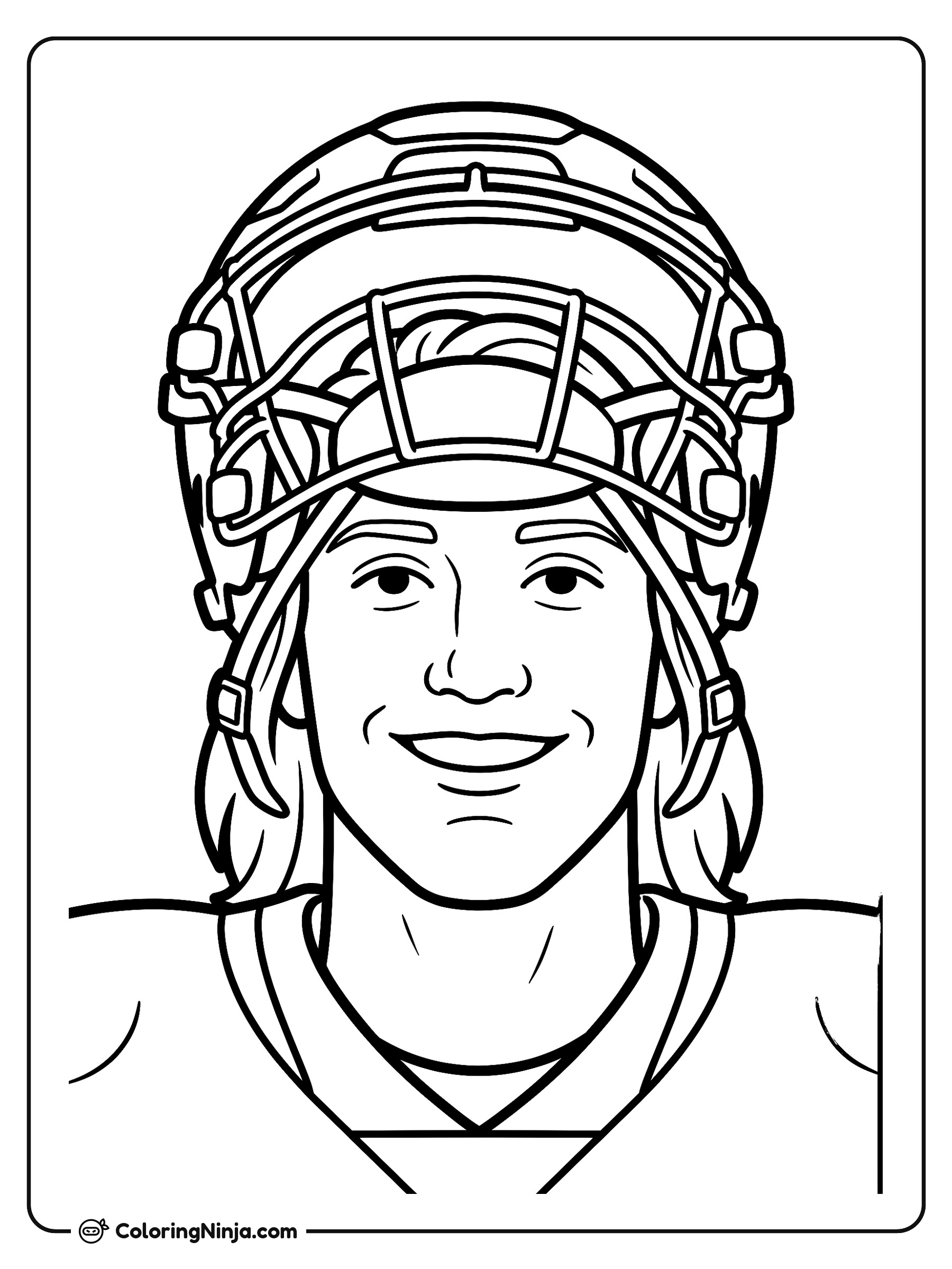 Trevor Lawrence Helmet Smile Coloring Page