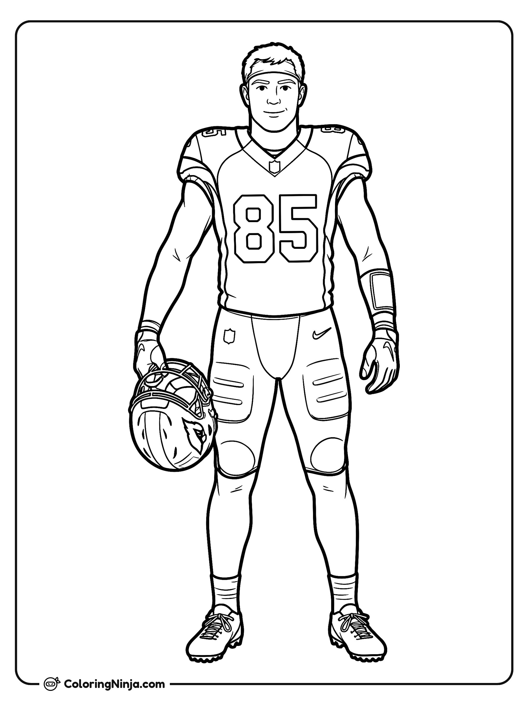 Retrato del jugador Trey McBride: dibujo para colorear