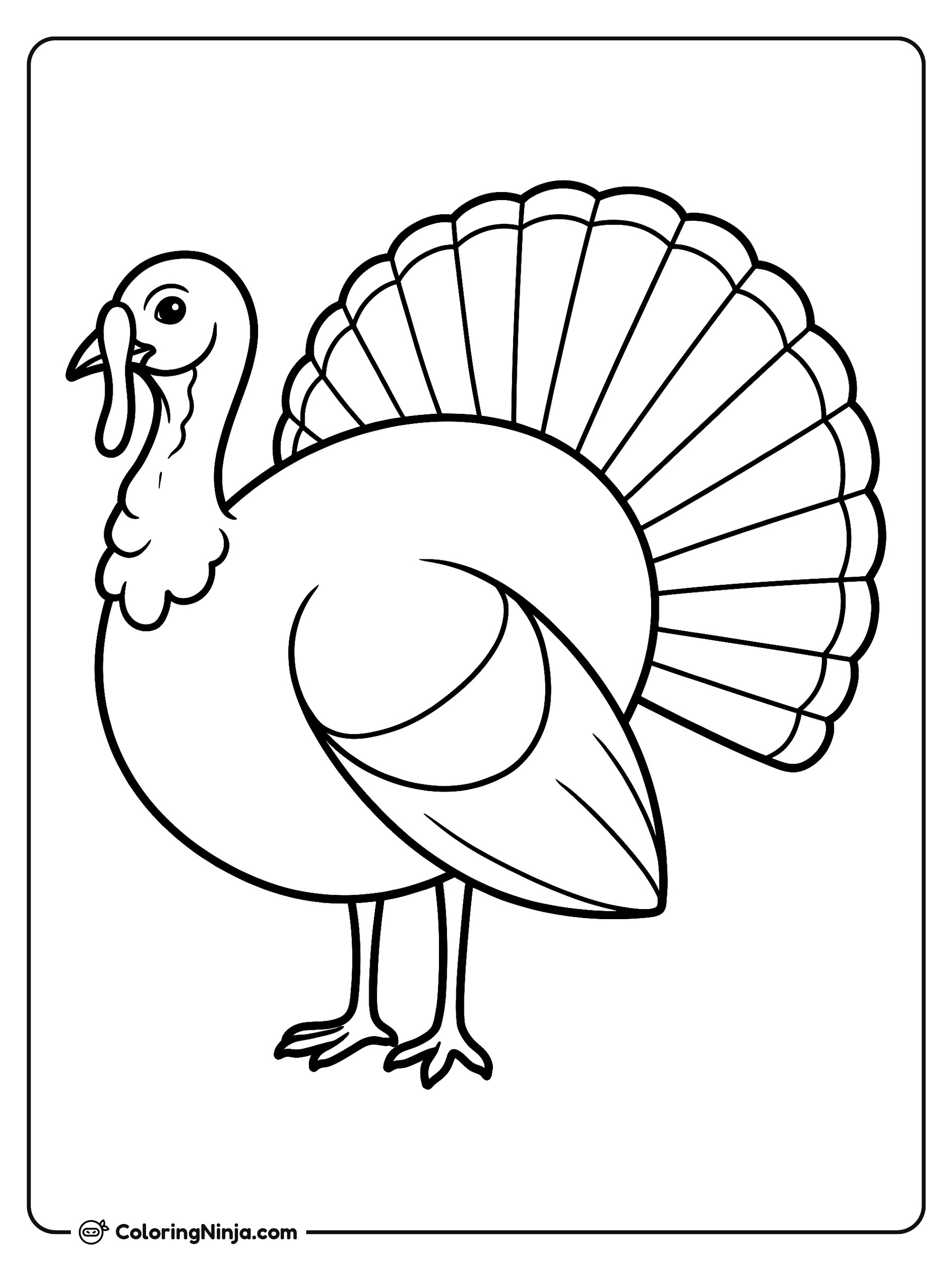 A Turkey Coloring Page