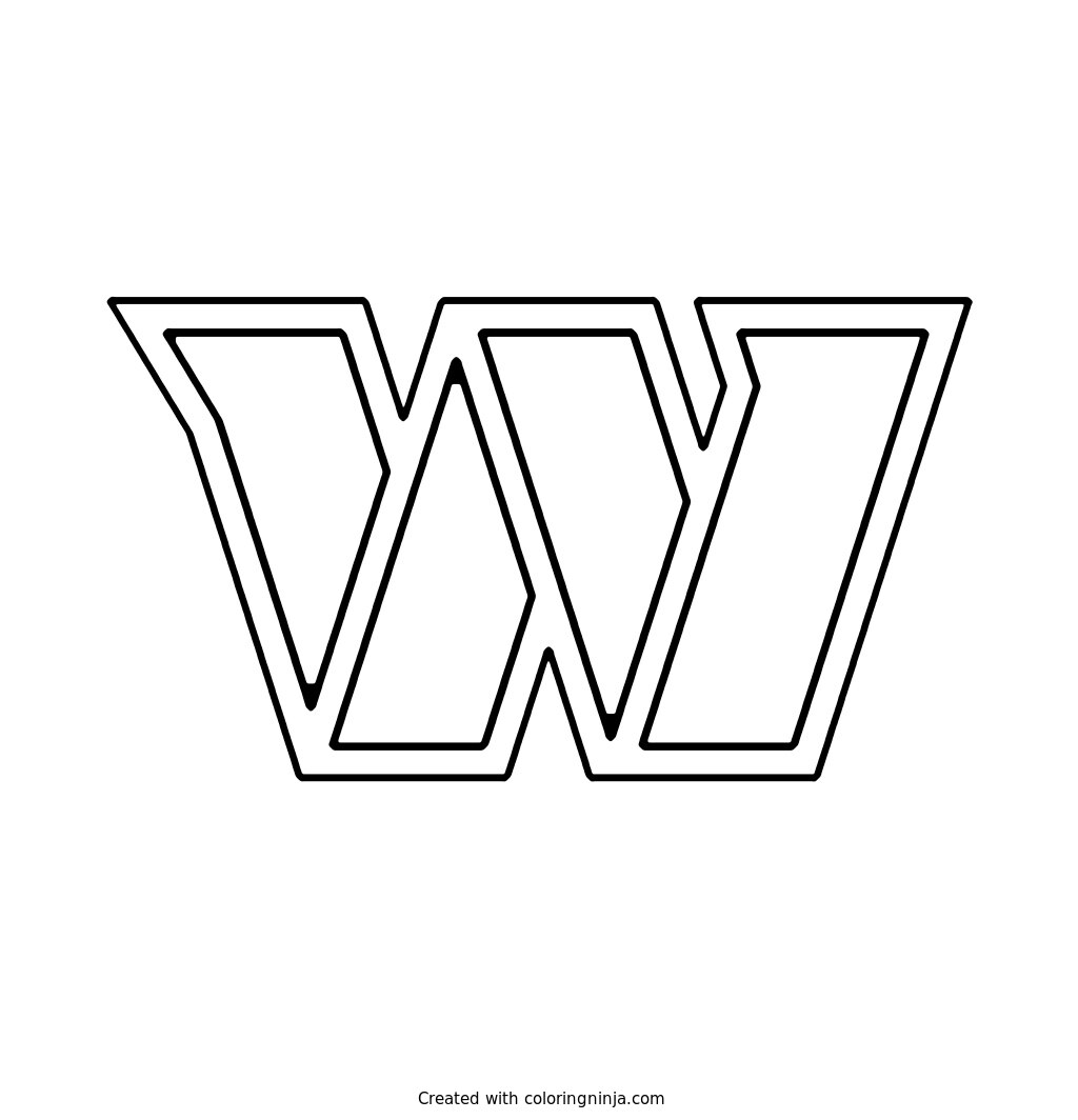 Washington Commanders Logo Coloring Page