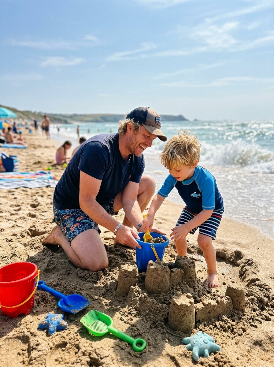 Example photo: building a sandcastle