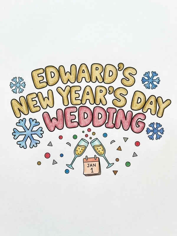 Edward coloring page colored in with pencils