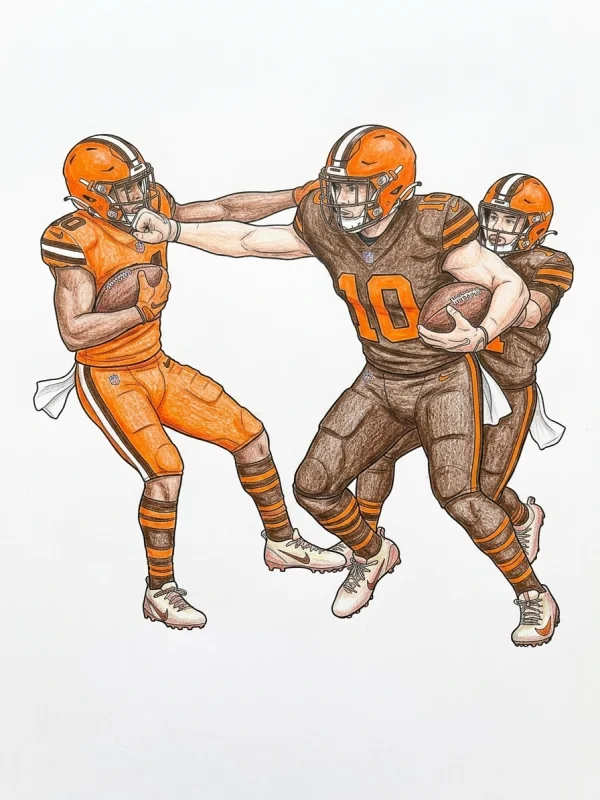 Quinshon Judkins coloring page colored in with pencils