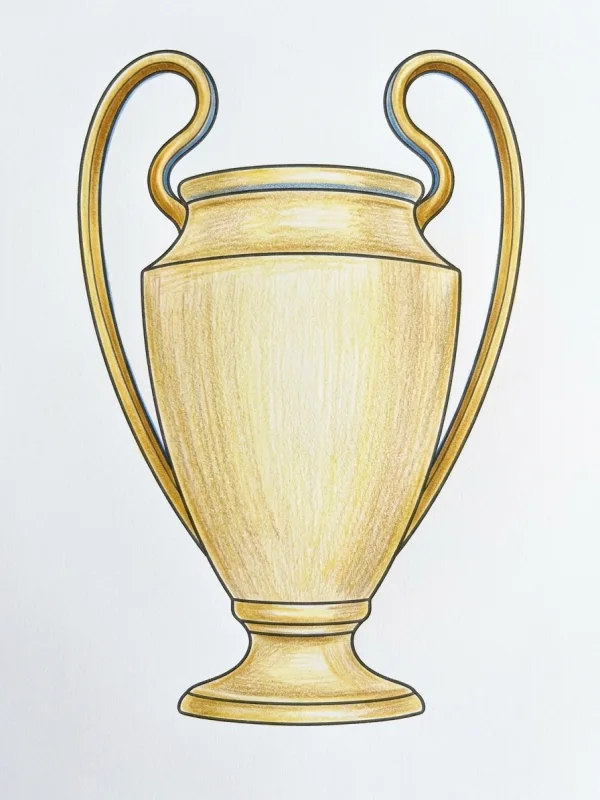 Dibujos de Trofeos para Colorear, pintado con lápices de colores